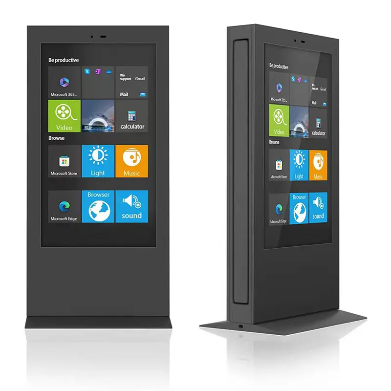 Vitrine verticale double face en pierre